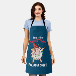 Dabbing Sheep This Is My Christmas Pajama Xmas Apron