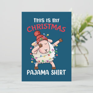 Dabbing Sheep This Is My Christmas Pajama Xmas Thank You Card