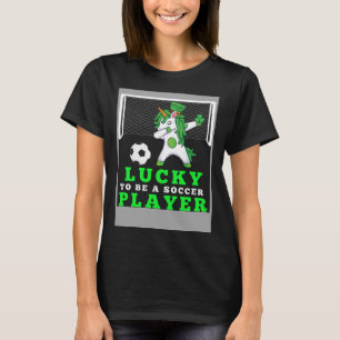 Dabbing Shenanigans Leprechaun Unicorn Soccer Play T-Shirt