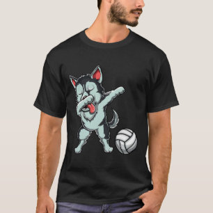 Dabbing Siberian Husky Wolf Dog Dab Cute Volleybal T-Shirt