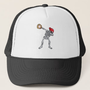 Dabbing Skeleton Baseball Shirt for Men Women Boys Trucker Hat