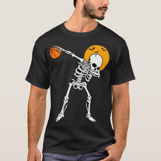 Dabbing Skeleton Basketball Lovers Halloween Costu T-Shirt