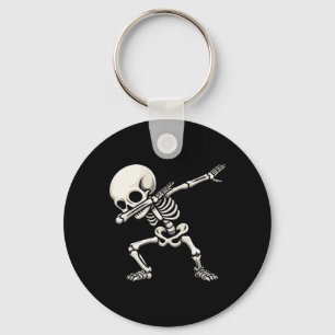 Dabbing Skeleton Boys Kids Men Funny Halloween  Key Ring