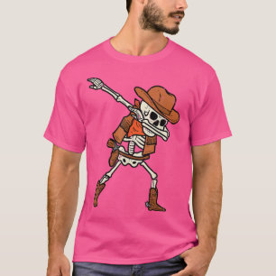 Dabbing Skeleton Cowboy Dab Halloween Costume Men  T-Shirt