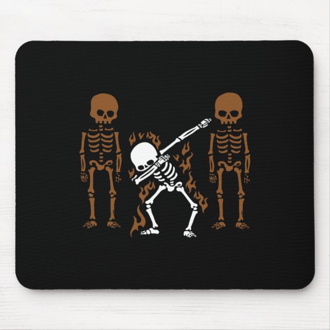 Dabbing Skeleton Dab Dance Halloween Gift  Mouse Pad (Front)