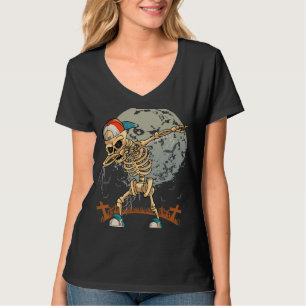 Dabbing Skeleton Dance Halloween Kids Boys Girls T-Shirt