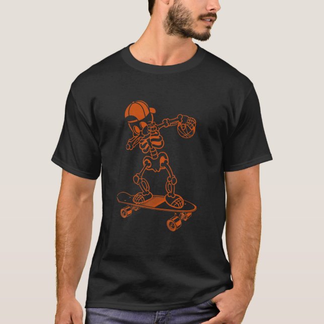 Dabbing Skeleton Fouls Players Coach Shooting Top (Front)