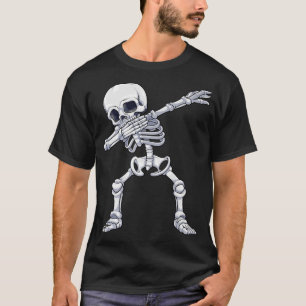 Dabbing Skeleton Halloween Costume Fun Creepy Boys T-Shirt