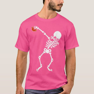 Dabbing Skeleton Halloween Football Dab Dance T-Shirt
