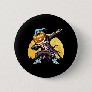 Dabbing Skeleton Headless Pumpkin Dab Dance Boys 6 Cm Round Badge