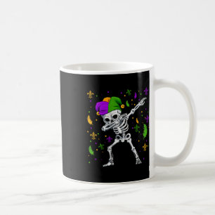 Dabbing Skeleton Mardi Gras Kids Boys Coffee Mug