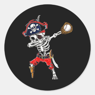 Dabbing Skeleton Pirate And Sell Ll Halloween Cost Classic Round Sticker