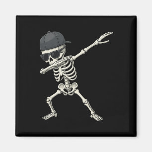 Dabbing Skeleton Pirate Halloween Kids Jolly Roger Magnet