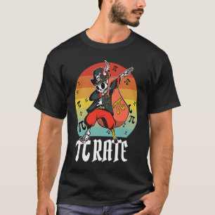 Dabbing Skeleton Pirate Math Pi rate  Pi Day 3 14  T-Shirt