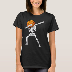 Dabbing Skeleton Pumpkin Dance Pumpkin Dab Hallow T-Shirt
