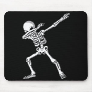 Dabbing Skeleton Shirt Kids Dab Boys Funny Mouse Pad