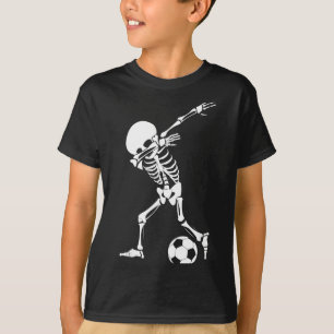 Dabbing Skeleton Soccer Shirt - Funny Halloween