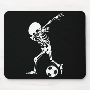 Dabbing Skeleton Soccer Shirt - Funny Halloween Mouse Pad