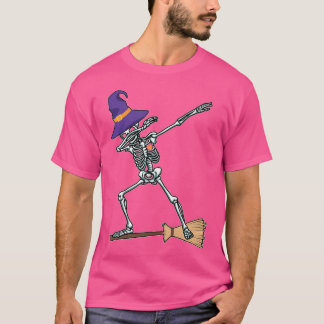 Dabbing Skeleton Witch Funny Dab Hip Hop Skull G T-Shirt