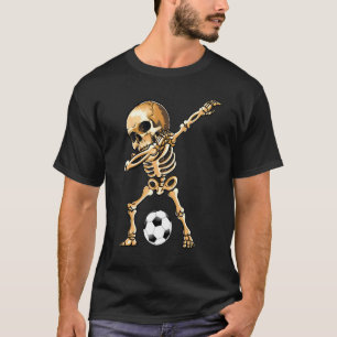 Dabbing Skelton Football Soccer For Boys And Girls T-Shirt