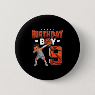 Dabbing Sketll Player 9 Years Old Boy 9th Birthday 6 Cm Round Badge