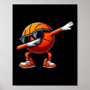 Dabbing Sketll Sports Player Sketll Team Game Love Poster