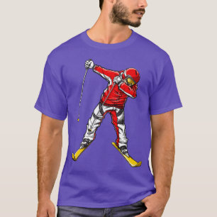 Dabbing Skier T Ski Skiing Winter Sport Games Gift T-Shirt