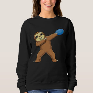 Dabbing Sloth Dab Disc Golf  Girls Womens Sweatshirt