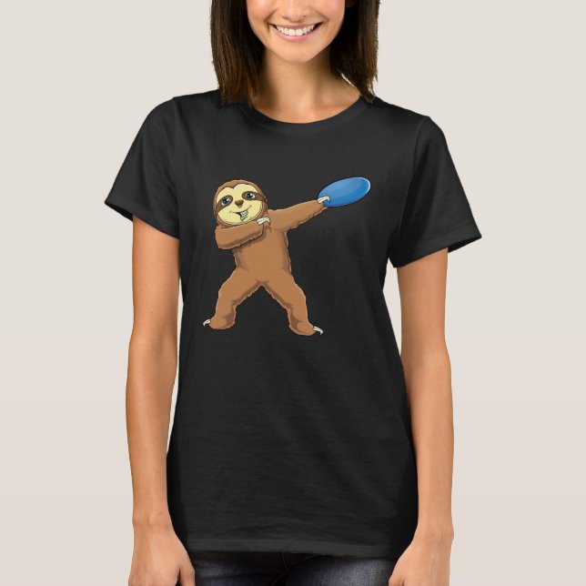 Dabbing Sloth Dab Disc Golf  Girls Womens T-Shirt (Front)