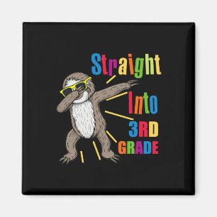 Dabbing Sloth Straight Into 3rd Third Grade First Magnet