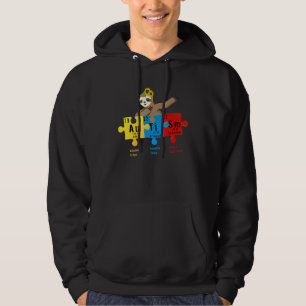 Dabbing Sloth Sunflower Autism Awareness Chemistry Hoodie