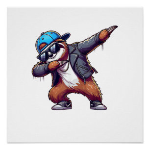 Dabbing Sloth T-Shirt Poster