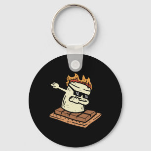 Dabbing Smore Marshmallow Cute Dab Dance Camping C Key Ring