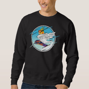 Dabbing Snowboard Parrot I Lutino Cockatiel Sweatshirt