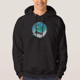 Dabbing Snowboard Parrot I Turquoise Parrotlet Hoodie