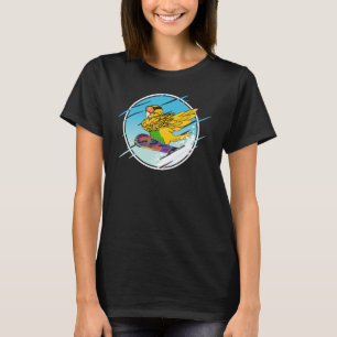 Dabbing Snowboard Parrot I Yellow Budgie Budgeriga T-Shirt