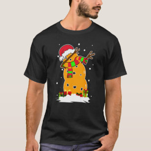 Dabbing Snowman Bowling Ball Santa Christmas Pajam T-Shirt