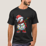 Dabbing Snowman Christmas Lights Santa Hat Xmas Pa T-Shirt<br><div class="desc">Dabbing Snowman Christmas Lights Santa Hat Xmas Party</div>