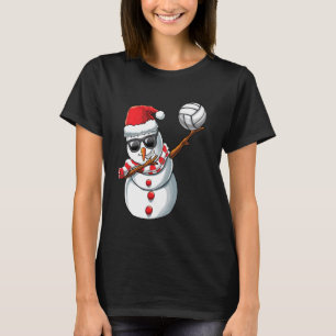 Dabbing Snowman Dab Middle High School Volleyball T-Shirt