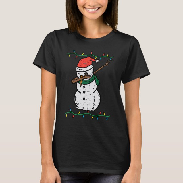 Dabbing Snowman Dab Xmas Christmas Boys Kids Youth T-Shirt (Front)