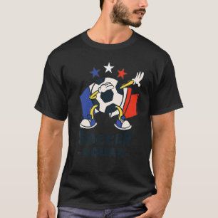Dabbing Soccer Ball French Flag Soccer Squad 1 T-Shirt