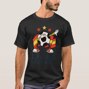 Dabbing Soccer Ball Spanish Flag Soccer Squad T-Shirt