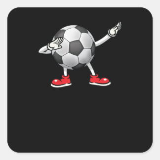 Dabbing Soccer Ball Tee Kids Boys Dab Dance Square Sticker