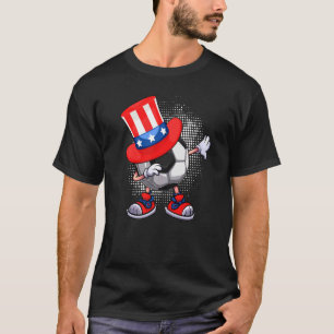 Dabbing Soccer Ball Uncle Sam Hat American Flag 4t T-Shirt
