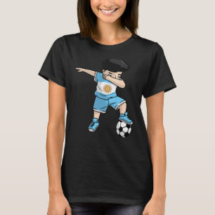 Dabbing Soccer Boy Argentina Argentinian Boys Foo T-Shirt