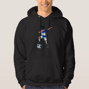 Dabbing Soccer Boy El Salvador Salvadoran Football Hoodie