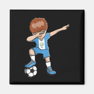 Dabbing Soccer Boy Guatemala Jersey Guatemalan Foo Magnet
