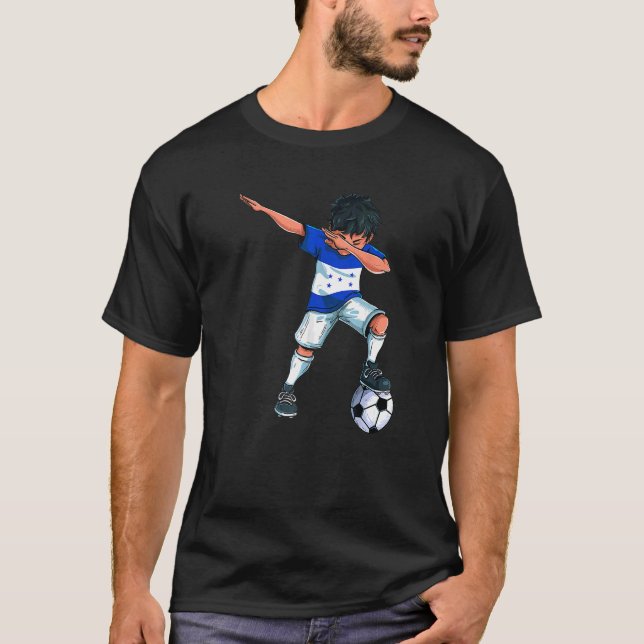 Dabbing Soccer Boy Honduras Honduran Football for  T-Shirt (Front)