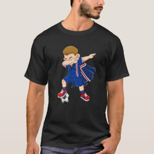 Dabbing Soccer Boy Iceland Football Flag Kids T-Shirt
