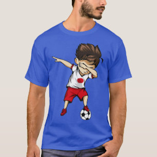 Dabbing Soccer Boy Japan Jersey - Japanese Footba T-Shirt